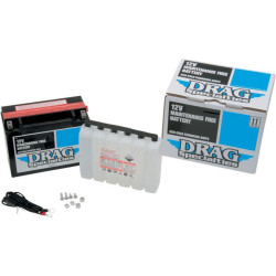 PartzBiz HD DS21130212 - แบตเตอรี่ Drag Specialties AGM สำหรับ Harley 84-96 FLH FLT รุ่น | DTX24HL-BS