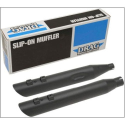 PartzBiz HD DS18011186 - Drag Specialties Black 3.5" Slash Down Slip On Mufflers Exhaust Harley 17-19 1801-1186 2019 18011186