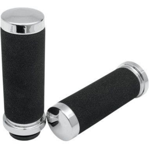 PartzBiz HD: 4417540-Drag Specialties Black Foam Sundance Hand Grips for Harley Throttle by Wire | 0630-0591 PartzBiz HD: 4417540-Drag Specialties Black Foam Sundance Hand Grips for Harley Throttle by Wire | 0630-0591