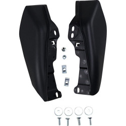PartzBiz HD DS05040322 - Drag Specialties ตัวเบี่ยงความร้อนเครื่องยนต์ติดเฟรมสีดำ 09-16 Harley Touring 58002-09A 0504-0322