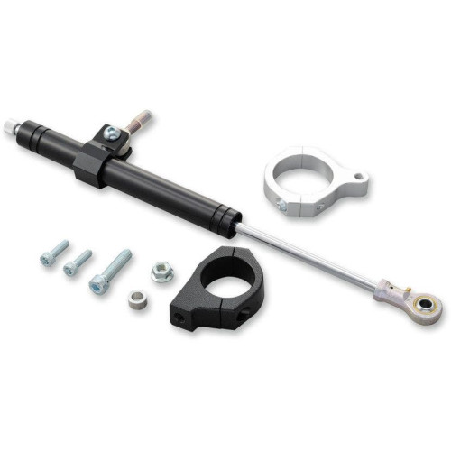 PartzBiz HD: 4417543-Drag Specialties Black Front Steering Damper Kit for Harley Dyna FXD 06-17  | 0414-0528