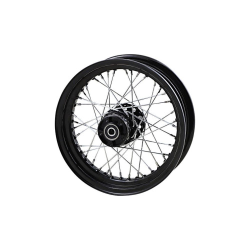 PartzBiz HD: 4417547-Drag Specialties Black Laced 40 Spoke Front Wheel 16" x 3" Harley Softail 00-06 PartzBiz HD: 4417547-Drag Specialties Black Laced 40 Spoke Front Wheel 16" x 3" Harley Softail 00-06