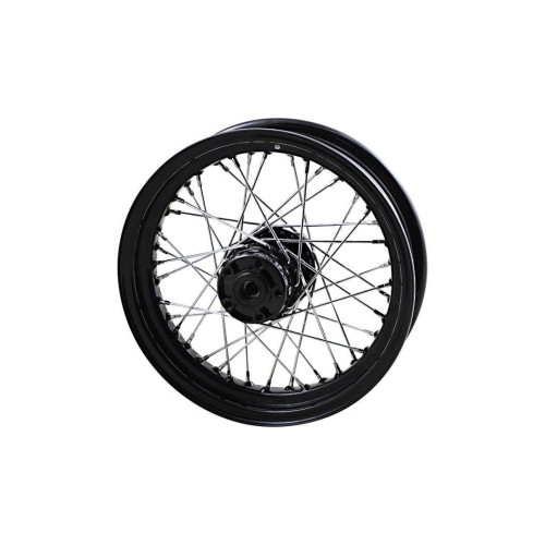 PartzBiz HD: 4417549-Drag Specialties Black Laced 40 Spoke Rear Wheel 16x3" Harley Softail 97-99 PartzBiz HD: 4417549-Drag Specialties Black Laced 40 Spoke Rear Wheel 16x3" Harley Softail 97-99