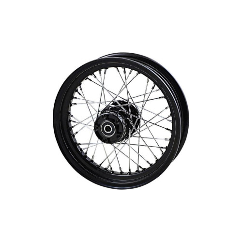 PartzBiz HD: 4417550-Drag Specialties Black Laced 40 Spoke Rear Wheel 16x3" Harley Softail Dyna 00-06 PartzBiz HD: 4417550-Drag Specialties Black Laced 40 Spoke Rear Wheel 16x3" Harley Softail Dyna 00-06