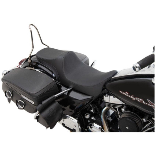 PartzBiz HD: 4417519-Drag Specialties Black Predator III 2- Up Seat Smooth Harley Touring 08-23