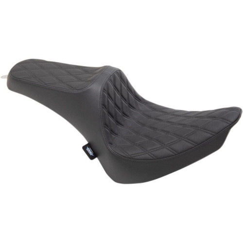 PartzBiz HD: 4417520-Drag Specialties Black Predator III Double Diamond 2-Up Seat Harley Softail FL FX 00-17