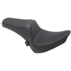 PartzBiz HD DS08021358 - Drag Specialties Black Predator III Smooth 2-Up Seat Harley Softail FL FX 00-17
