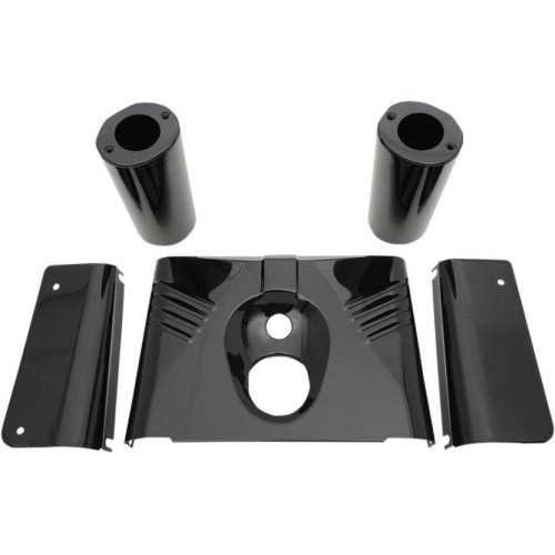 PartzBiz HD: 4417527-Drag Specialties Black Ribbed 5 Piece Fork Tins Nacelle Harley 86-17 Softail | 0411-0144 PartzBiz HD: 4417527-Drag Specialties Black Ribbed 5 Piece Fork Tins Nacelle Harley 86-17 Softail | 0411-0144