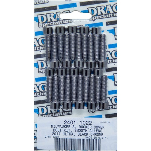 PartzBiz HD: 4417529-Drag Specialties สีดำ Chrome-Plated Rocker Cover Bolt ชุดเปลี่ยน Smooth Head 17-19 Harley Davidson Milwaukee Eight M8 M-Eight Touring softail ฮาร์ดแวร์ Bolts Nuts Washers เครื่องยนต์ PartzBiz HD: 4417529-Drag Specialties สีดำ Chrome-Plated Rocker Cover Bolt ชุดเปลี่ยน Smooth Head 17-19 Harley Davidson Milwaukee Eight M8 M-Eight Touring softail ฮาร์ดแวร์ Bolts Nuts Washers เครื่องยนต์