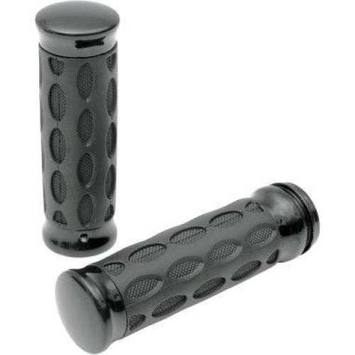 PartzBiz HD: 4417530-Drag Specialties Black Rubber Hand Grips for Harley Cable Throttle | 0630-0774 PartzBiz HD: 4417530-Drag Specialties Black Rubber Hand Grips for Harley Cable Throttle | 0630-0774