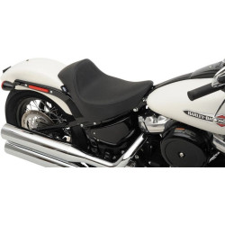PartzBiz HD DS08021149 - Drag Specialties 0802-1149 Black Smooth Solar EZ ON Solo Seat 08-23 Harley Softail deluxe Heritage classic Slim Custom Motorcycle Saddle อัพเกรด