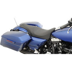 PartzBiz HD DS08011002 - Drag Specialties Black Smooth Stitch Caballero 2-up Seat for Halrey FLH/T 08-17 | 0801-1002 PartzBiz HD DS08011002 - Drag Specialties Black Smooth Stitch Caballero 2-up Seat for Halrey FLH/T 08-17 | 0801-1002