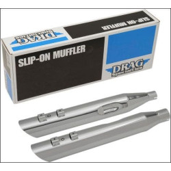 PartzBiz HD DS18011185 - Drag Specialties Chrome 3.5" Slash Down Slip On Mufflers Exhaust Harley 2017 2019 1801-1185 18011185 17-19