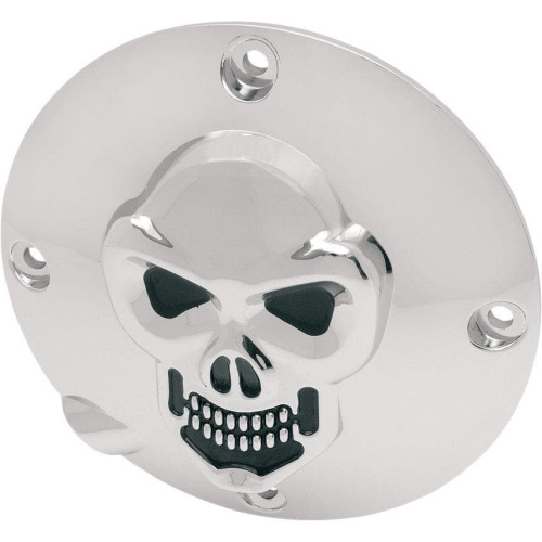 PartzBiz HD: 4417457-Drag Specialties Chrome 3 Hole 3-D Skull Derby Cover Harley Sportster XL 94-03 | 1107-0034 PartzBiz HD: 4417457-Drag Specialties Chrome 3 Hole 3-D Skull Derby Cover Harley Sportster XL 94-03 | 1107-0034