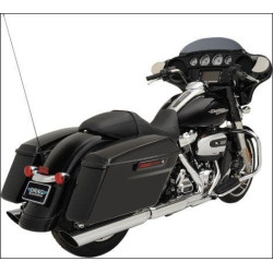 PartzBiz HD DS18011189 - Drag Specialties Chrome 4" Slash Down Slip On Mufflers Exhaust Harley 17-19 1801-1189 2017- 2019 18011189