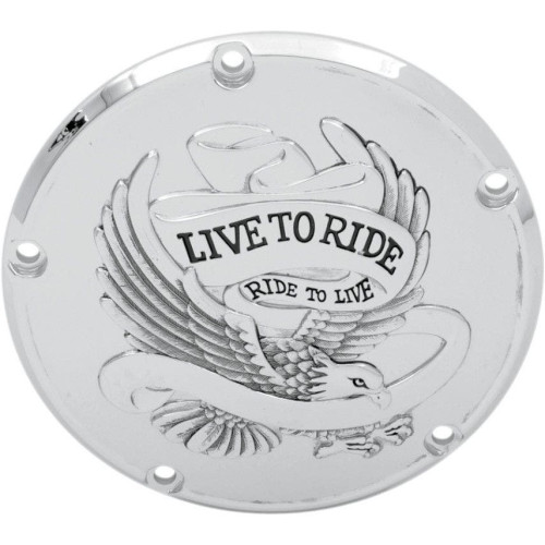 PartzBiz HD: 4417466-Drag Specialties Chrome 5 Hole Live to Ride Derby Cover Harley Twin Cam 99-16 | 1107-0157 PartzBiz HD: 4417466-Drag Specialties Chrome 5 Hole Live to Ride Derby Cover Harley Twin Cam 99-16 | 1107-0157