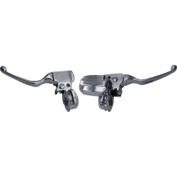 PartzBiz HD DS06102249 - Drag Specialties Chrome Brake Clutch Control Kit 4 Harley 21-23 FLHT/FLHX/FLHR | 