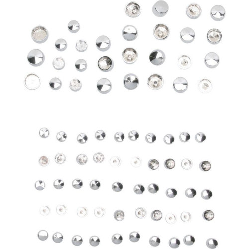 PartzBiz HD: 4417450-Drag Specialties Chrome Engine Bolt Cover Kit For Harley-Davidson Twin Cam Models | 352118 PartzBiz HD: 4417450-Drag Specialties Chrome Engine Bolt Cover Kit For Harley-Davidson Twin Cam Models | 352118