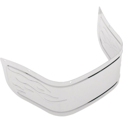 PartzBiz HD: 4417454-Drag Specialties Chrome Flame Front Fender Skirt for Harley 84-13 FLT; FLHT - 1405-0118