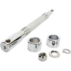 PartzBiz HD DS02140954 - Drag Specialties Chrome Front Axle Kit 00-06 Harley FXST Softail 0214-0954