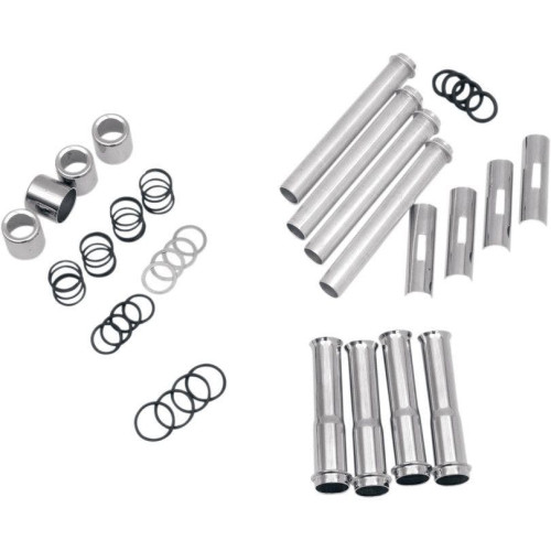 PartzBiz HD: 4417402-Drag Specialties Chrome Pushrod Tube Cover Kit For Harley Twin Cam 99-16 PartzBiz HD: 4417402-Drag Specialties Chrome Pushrod Tube Cover Kit For Harley Twin Cam 99-16