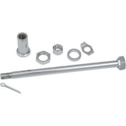 PartzBiz HD DS02140580 - Drag Specialties Chrome Rear Axle Kit Harley Big Twin FLH 67-72 0214-0580