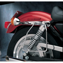 PartzBiz HD DSDS110852 - Drag Specialties Chrome Saddlebag Support Brackets Rails Sportster XL 86-93 | DS-110852 Repl OEM 90799-86