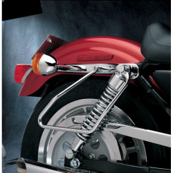 PartzBiz HD DSDS110857 - Drag Specialties Chrome Saddlebag Support Brackets Rails Sportster XL94-03 | DS-110857 Repl OEM 90799-94B
