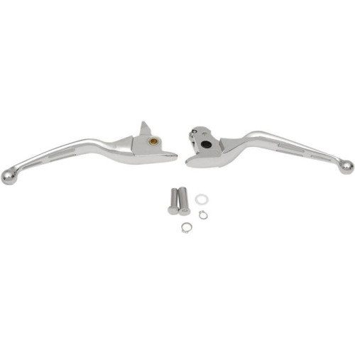 PartzBiz HD: 4417333-Drag Specialties Chrome Slotted Wide Blade Hand Levers for Harley Softail 15-17 | 0610-1684 PartzBiz HD: 4417333-Drag Specialties Chrome Slotted Wide Blade Hand Levers for Harley Softail 15-17 | 0610-1684
