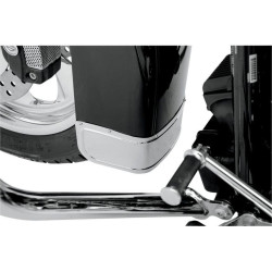 PartzBiz HD DS14050117 - Drag Specialties Chrome Smooth Front Fender Skirt for Harley 84-13 FLT; FLHT - 1405-0117