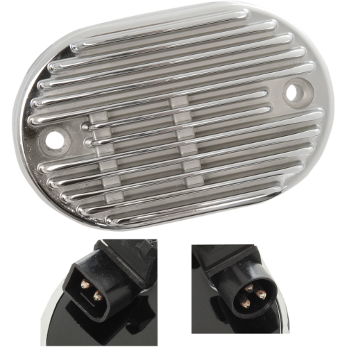PartzBiz HD: 4417341-Drag Solid State Chrome Voltage Regulator Harley 11-15 Softail Repl 74540-11 | 2112-0806 PartzBiz HD: 4417341-Drag Solid State Chrome Voltage Regulator Harley 11-15 Softail Repl 74540-11 | 2112-0806