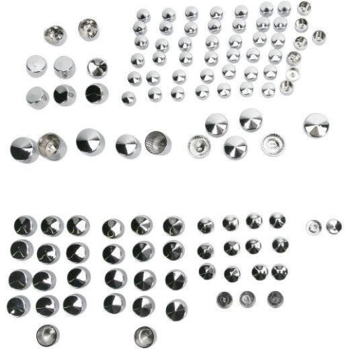 PartzBiz HD: 4417346-Drag Specialties Chrome Standard Engine Trans Primary Bolt Cover Kit For Harley FLH 09-16 24010698