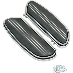 PartzBiz HD DS16210347 - Drag Swept Chrome Sweeper Style Driver Floorboards Harley FLT/H FL Softail - 1621-0347 PartzBiz HD DS16210347 - Drag Swept Chrome Sweeper Style Driver Floorboards Harley FLT/H FL Softail - 1621-0347
