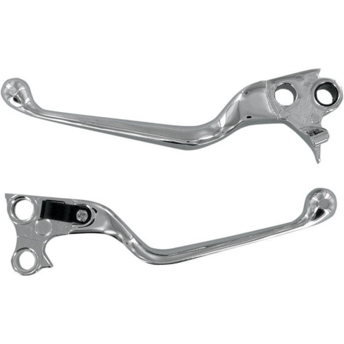 PartzBiz HD: 4417320-Drag Chrome Wide Brake Clutch Lever Set 96-16 Harley Touring Softail Dyna XL | 0610-0126
