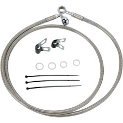 PartzBiz HD DS17412658 - Drag Front Extended +4 Stainless Steel Brake Line Harley 84-98 FXST 93-05 FXDWG | 1741-2658 PartzBiz HD DS17412658 - Drag Front Extended +4 Stainless Steel Brake Line Harley 84-98 FXST 93-05 FXDWG | 1741-2658