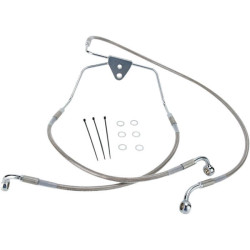 PartzBiz HD DS17412630 - Drag Front Extended +4 Stainless Steel Brake Line for Harley 96-07 FLHT/FLHX | 1741-2630 PartzBiz HD DS17412630 - Drag Front Extended +4 Stainless Steel Brake Line for Harley 96-07 FLHT/FLHX | 1741-2630