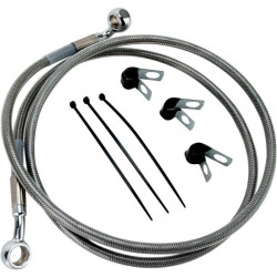 PartzBiz HD DS17412651 - Drag Front Extended +6 Stainless Steel Brake Line for Harley 00-07 FLST/C/F | 1741-2651 PartzBiz HD DS17412651 - Drag Front Extended +6 Stainless Steel Brake Line for Harley 00-07 FLST/C/F | 1741-2651