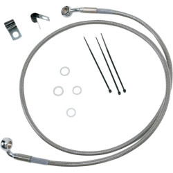 PartzBiz HD DS17412656 - Drag Front Extended +6 Stainless Steel Brake Line for Harley 99-07 FXST | 1741-2656 PartzBiz HD DS17412656 - Drag Front Extended +6 Stainless Steel Brake Line for Harley 99-07 FXST | 1741-2656