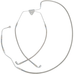 PartzBiz HD DS17412938 - Drag Specialties Front Lower Dual Disc Stainless Steel Brake Line for Harley 09-13 FLH/T With ABS PartzBiz HD DS17412938 - Drag Specialties Front Lower Dual Disc Stainless Steel Brake Line for Harley 09-13 FLH/T With ABS
