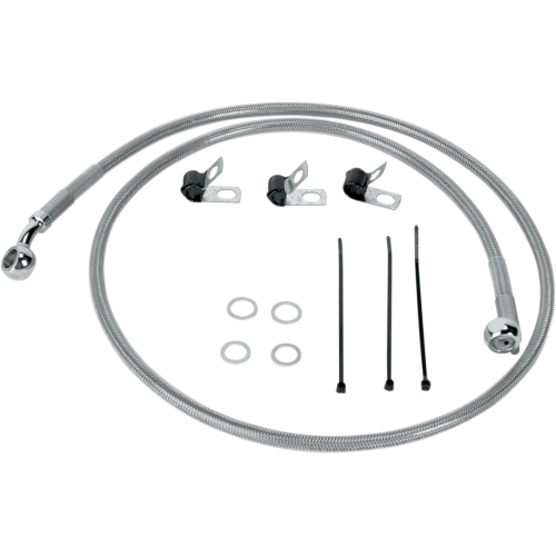 PartzBiz HD: 4417232-Drag Specialties Front Stainless Steel Brake Line for Harley 00-07 FLST/C/F PartzBiz HD: 4417232-Drag Specialties Front Stainless Steel Brake Line for Harley 00-07 FLST/C/F