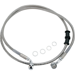 PartzBiz HD DS17412780 - Drag Specialties Front Stainless Steel Brake Line for Harley 08-10 FXST Non ABS -Stock Length PartzBiz HD DS17412780 - Drag Specialties Front Stainless Steel Brake Line for Harley 08-10 FXST Non ABS -Stock Length