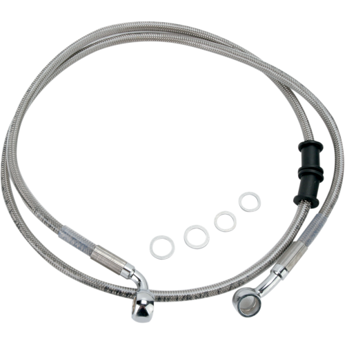 PartzBiz HD: 4417239-Drag Specialties Front Stainless Steel Brake Line for Harley 95-06 FX Springer Softail - Stock Length PartzBiz HD: 4417239-Drag Specialties Front Stainless Steel Brake Line for Harley 95-06 FX Springer Softail - Stock Length