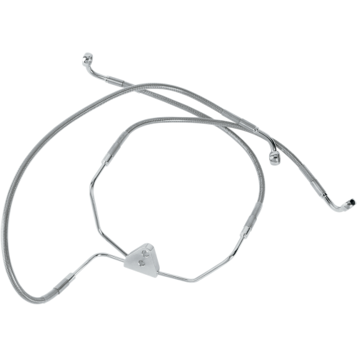 PartzBiz HD: 4417240-Drag Specialties Front Stainless Steel Brake Line for Harley 96-07 FLHT/FLTX - Stock Length PartzBiz HD: 4417240-Drag Specialties Front Stainless Steel Brake Line for Harley 96-07 FLHT/FLTX - Stock Length