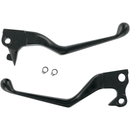 PartzBiz HD: 4417199-Stain Matte Black Wide Blade Clutch Hand Brake Levers Sportster XL 04-13 | 0610-0129