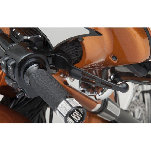 PartzBiz HD: 4417161-Drag Black Slotted Wide Hand Levers Brake Clutch Harley 14-16 Touring Hydraulic | 0610-0793