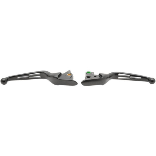 PartzBiz HD: 4417162-Drag Specialties Matte Black Slotted Wide Blade Hand Levers Harley Softail 15-17 | 0610-1685 PartzBiz HD: 4417162-Drag Specialties Matte Black Slotted Wide Blade Hand Levers Harley Softail 15-17 | 0610-1685