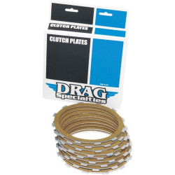 PartzBiz HD DS11310419 - Drag Specialties Performance Aramid Fiber Clutch Plate Kit 99-17 Harley Davidson Twin Cam Touring Softail Dyna FLHT FLHR FLHX FLTRX FLTRU FLSL FXFB FXBR FLSB FXST FXDWGFactory Upgrade V-Twin Big TwinFriction Plates 1131-0419