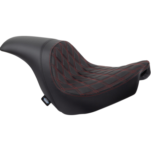 PartzBiz HD: 4417152-Drag Specialties Predator Double Diamond Red Seat 4 Harley 18-23 FXLR/FXLRS/FSLRST | 0