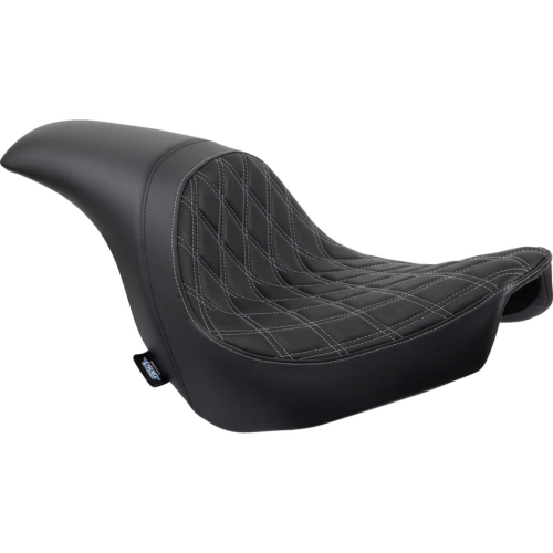 PartzBiz HD: 4417154-Drag Specialties Predator Double Diamond Silver Seat 4 Harley 18-23 FXLR/FXLRS/FSLRST | 0