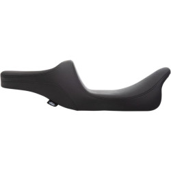 PartzBiz HD DS08011307 - Drag Specialties Predator III 2-Up Seat Black Smooth Harley Touring 97-07